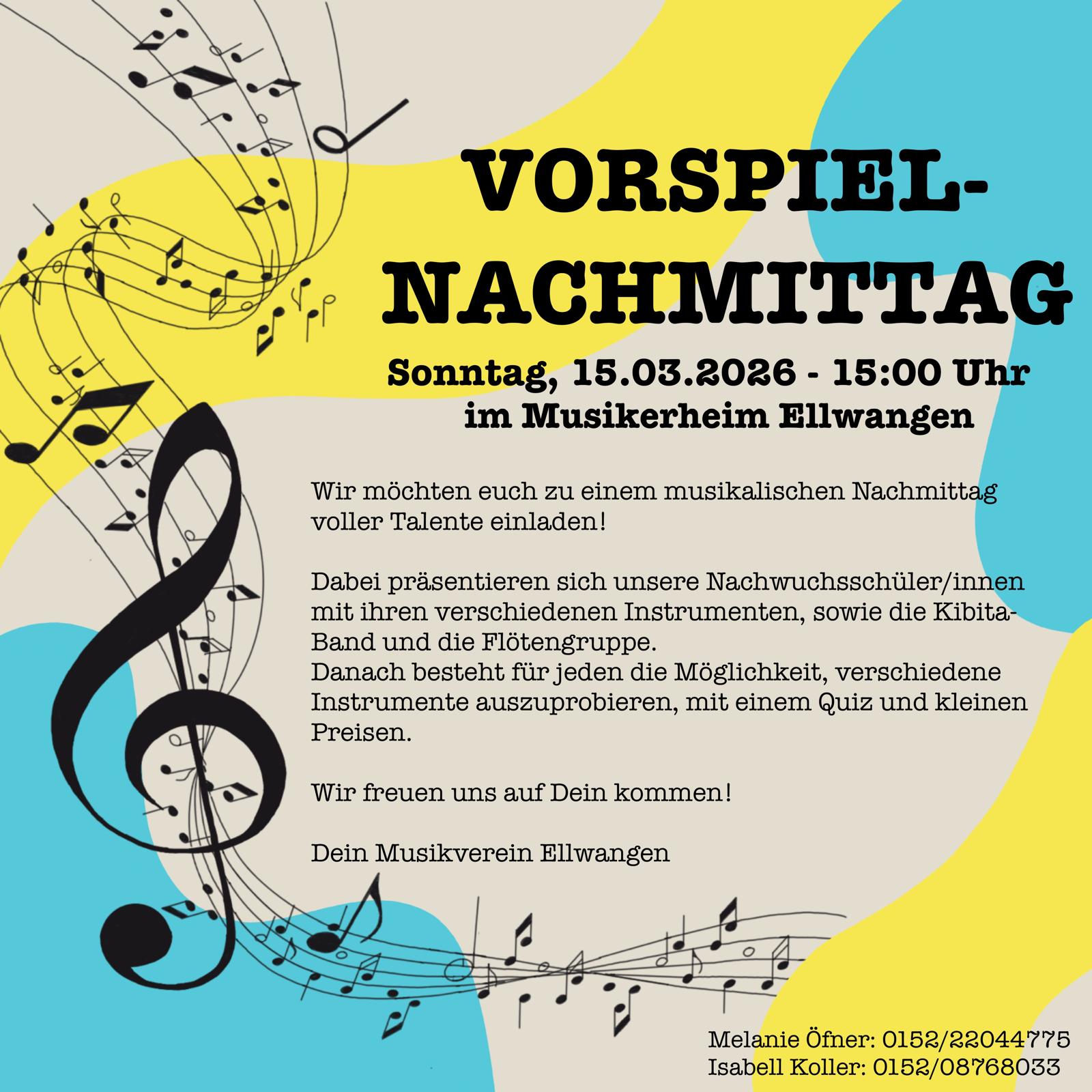 Vorspielnachmittag 15.03.26